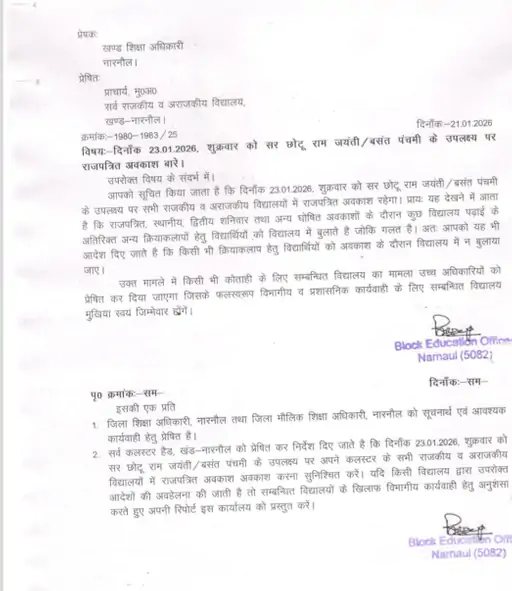 All schools in this Haryana district will remain closed 